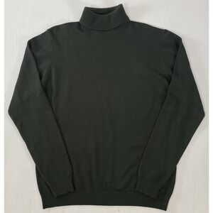 X-Ray Jeans Men's Turtleneck Pull Over Sweater Long Sleeve Green Size L Slim Fit